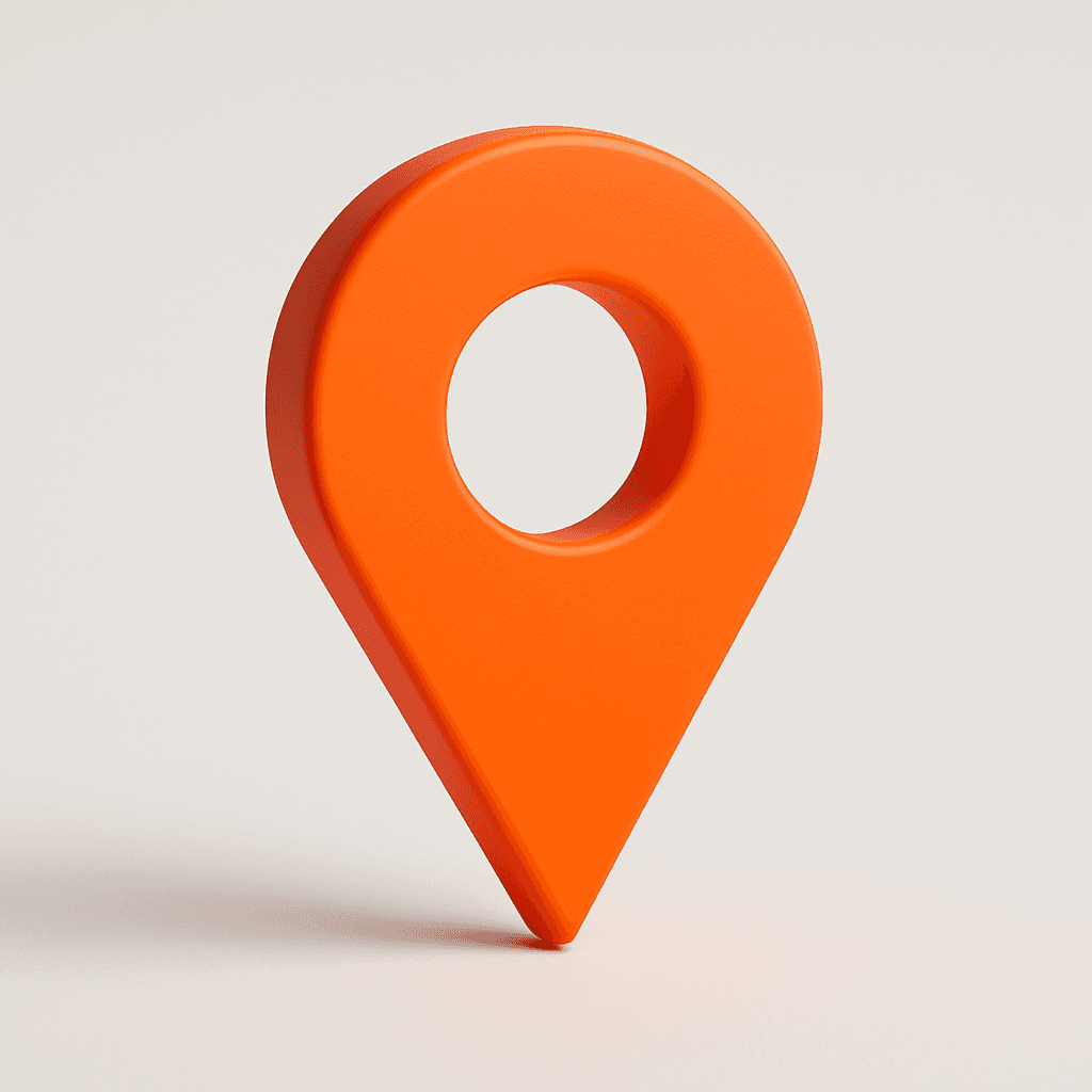 Geolocation pin illustrating tracking